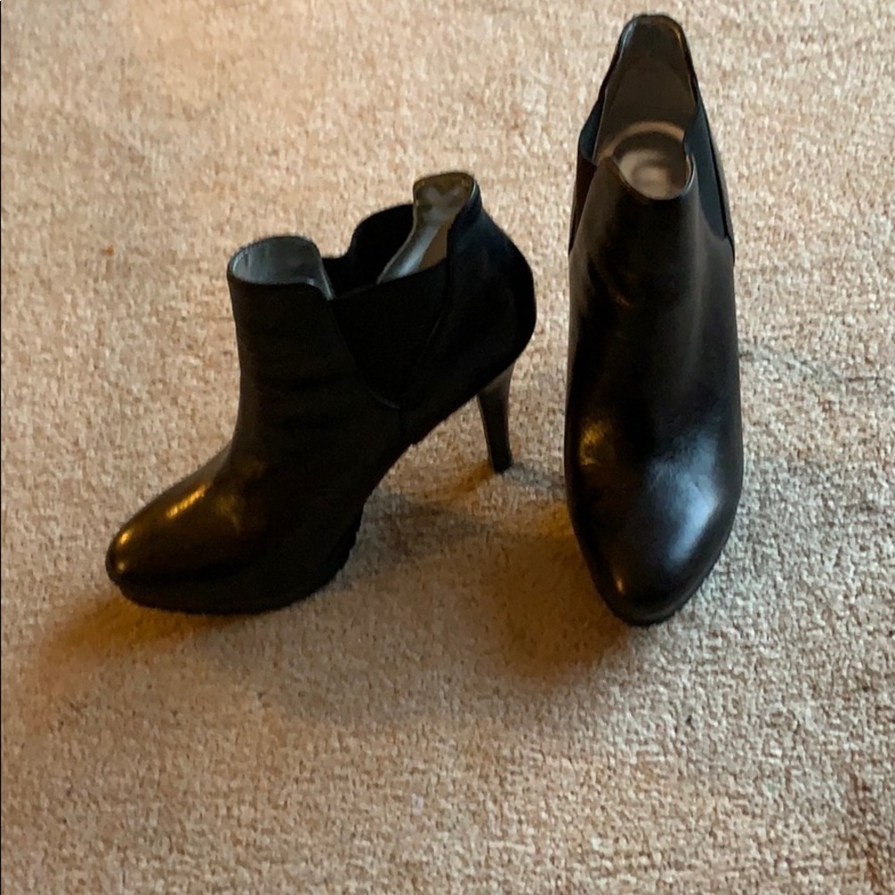 These are 4 inch heels with stretch on the side